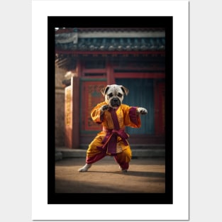 Shaolin Master Kung Fu Pug Posters and Art